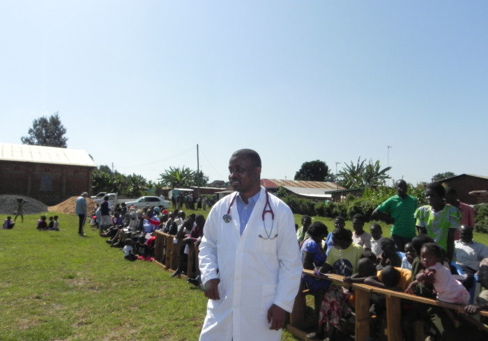 Dr Charles Senessie at a Mobile Clinics in Kenya 2012