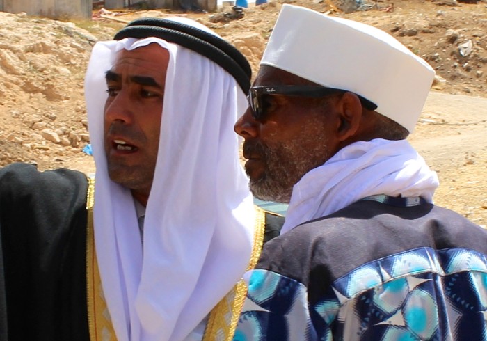 Dr Khazriel Ben Yehuda with Abu Ali in a Bedouin Village in the Negev of Negev of Israel