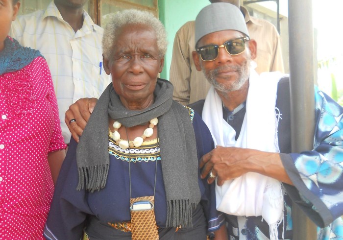 Dr Khazriel Ben Yehuda with the mother of a great friend during a business trip to Uganda