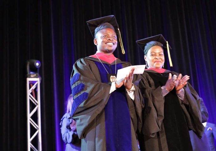 Prophet Shepherd Bushiri and his wife, Prophetess Mary Bushiri, Receiving Honorary Doctorate from CICA-International in Washington DC. © 2018 Photo by Geoffrey Laston Mkhalipi (ECG Church). All rights reserved.