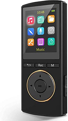 MP3 Player,Musboy 16GB Music Player Support Up to 128GB,Support 1600 Songs,1800 Minutes of Playtime,Portable Media Player with FM Radio,Vioce Receord,E-Book Reader,HiFi Sound,1.25 oz for Running 